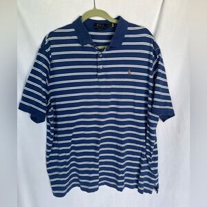 Polo Ralph Lauren Striped Classic Fit Polo Shirt Men’s Size XL Blue